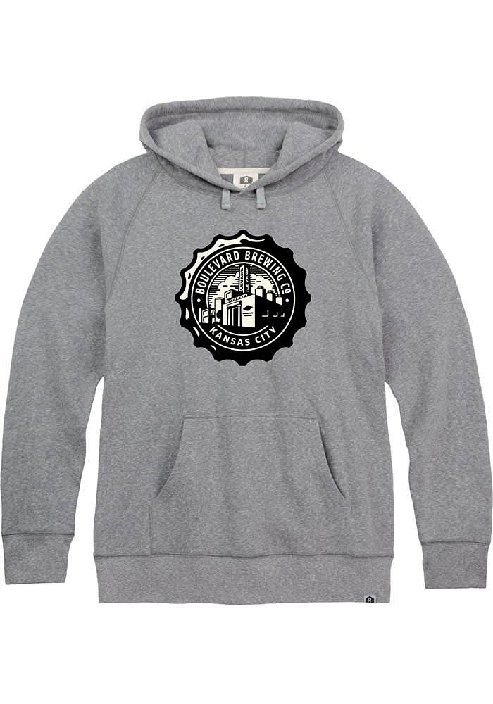Rally Kansas City Mens Grey Boulevard Long Sleeve Hoodie