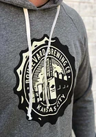 Rally Kansas City Mens Grey Boulevard Long Sleeve Hoodie