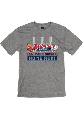 Bertman Mustard Heather Grey Ball Park Short Sleeve T-Shirt