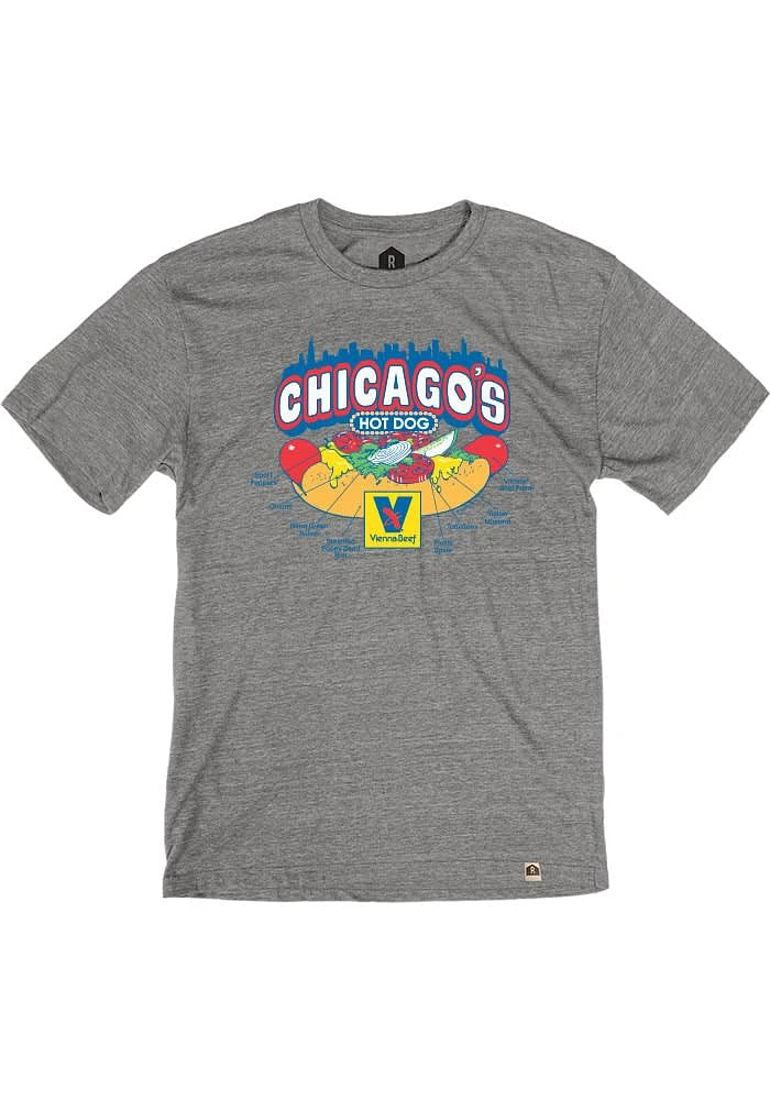 Rally Chicago Grey Vienna Beef Short Sleeve Fashion T Shirt