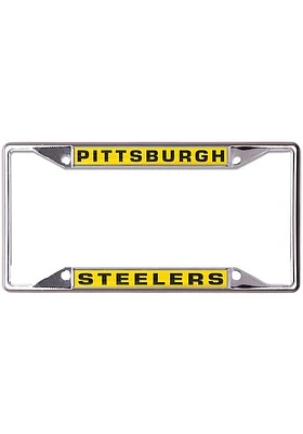 Pittsburgh Steelers Metallic Inlaid License Plate Frame - Yellow