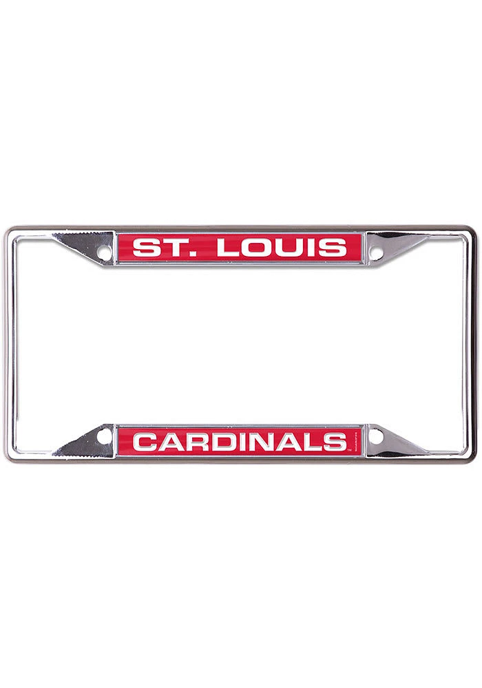 St Louis Cardinals Metallic Inlaid License Plate Frame - Red