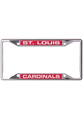 St Louis Cardinals Metallic Inlaid License Plate Frame - Red
