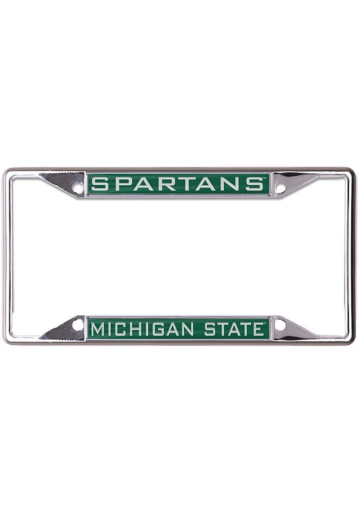 Michigan State Spartans Metallic Inlaid License Plate Frame - Green