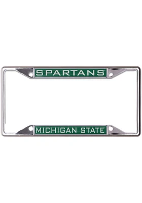 Michigan State Spartans Metallic Inlaid License Plate Frame - Green