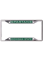 Michigan State Spartans Metallic Inlaid License Plate Frame - Green