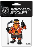 Philadelphia Flyers Gritty 4x4 Auto Decal - Orange