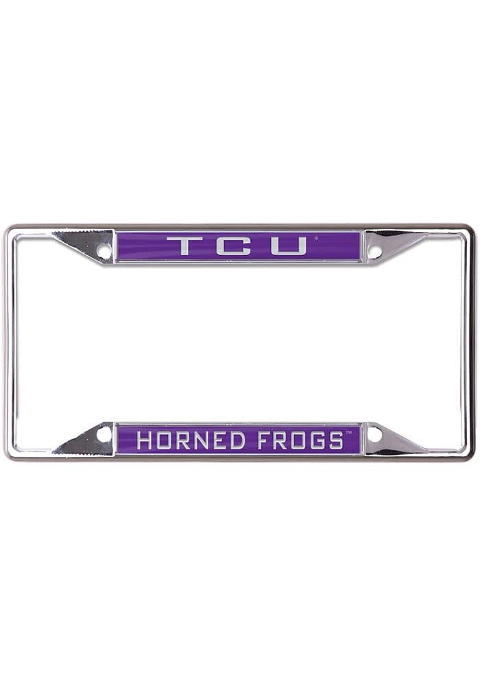 TCU Horned Frogs Metallic Inlaid License Plate Frame - Purple