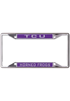 TCU Horned Frogs Metallic Inlaid License Plate Frame - Purple