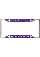 TCU Horned Frogs Metallic Inlaid License Plate Frame - Purple