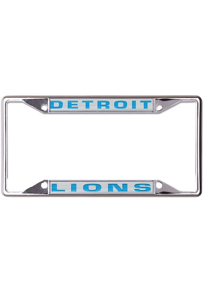 Detroit Lions Metallic Inlaid License Plate Frame - Blue