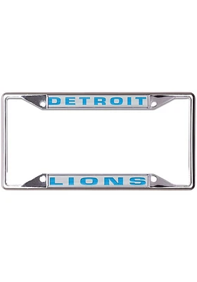 Detroit Lions Metallic Inlaid License Plate Frame - Blue
