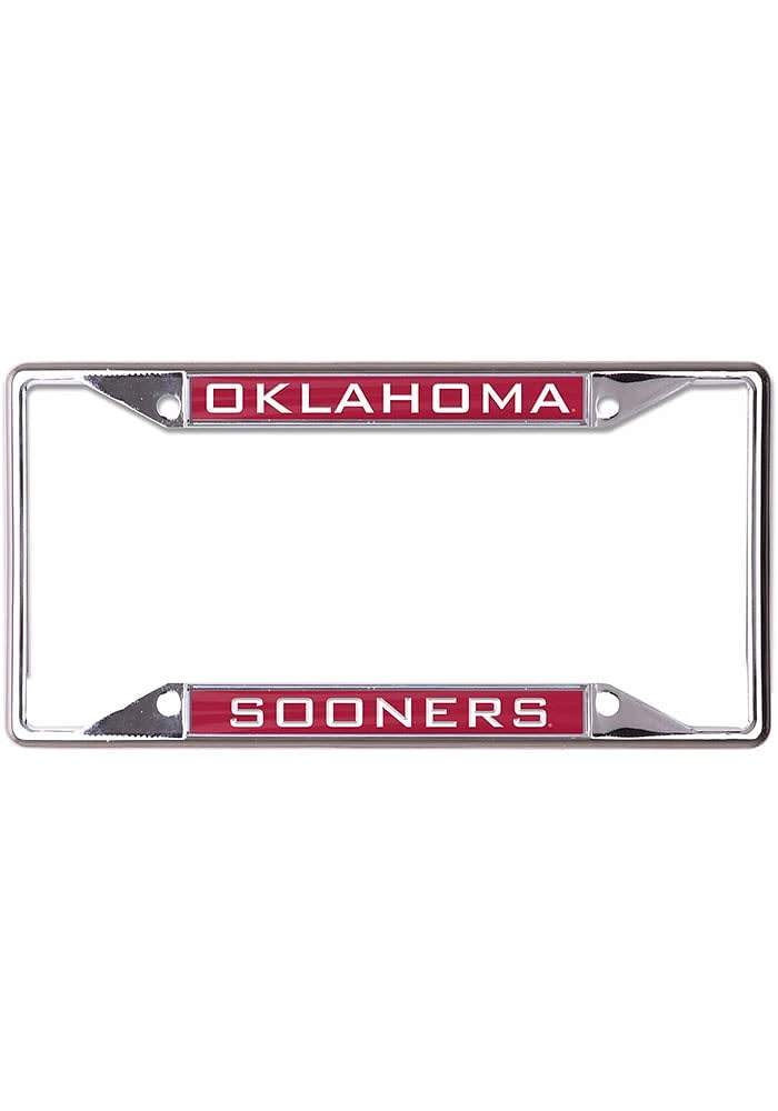 Oklahoma Sooners Metallic Inlaid License Plate Frame - Red
