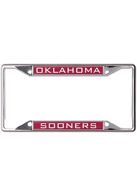 Oklahoma Sooners Metallic Inlaid License Plate Frame - Red