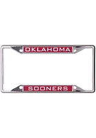 Oklahoma Sooners Metallic Inlaid License Plate Frame - Red