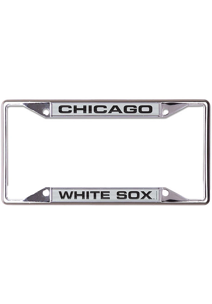 Chicago White Sox Metallic Inlaid License Plate Frame - Black