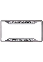 Chicago White Sox Metallic Inlaid License Plate Frame - Black
