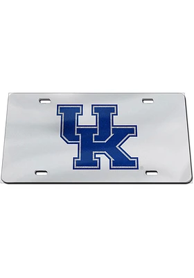 Kentucky Wildcats Silver Glitter Logo Car Accessory License Plate