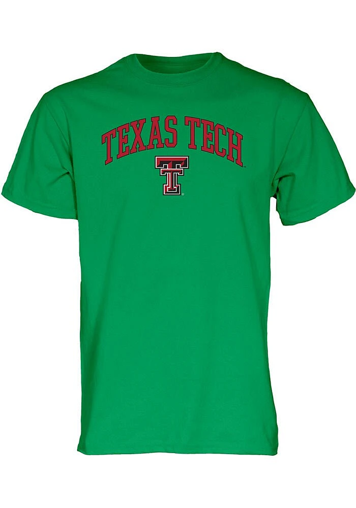 Texas Tech Red Raiders Green Arch Mascot Short Sleeve T Shirt