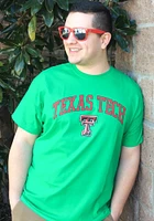 Texas Tech Red Raiders Green Arch Mascot Short Sleeve T Shirt