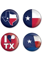 Texas 4pk Button - Red