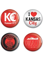 Kansas City 4pk Button - Red