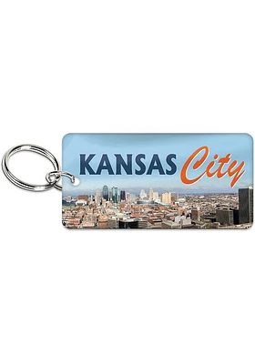Kansas City Skyline Keychain - Blue
