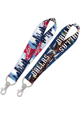 Dallas Ft Worth Skyline Lanyard - Blue