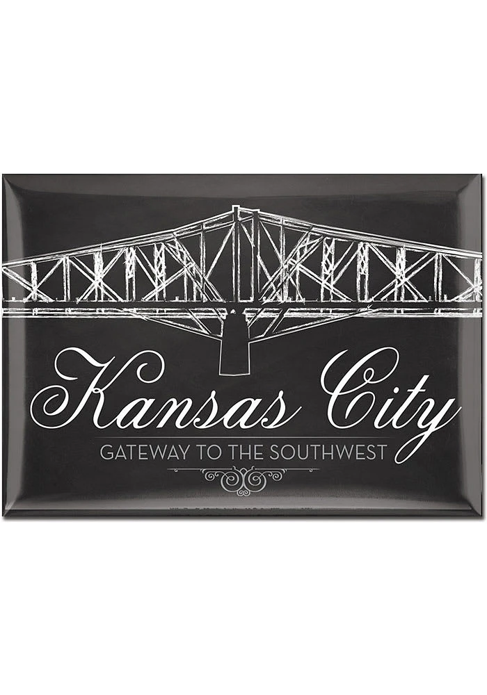 Kansas City Skyline 3x4 Metal Magnet