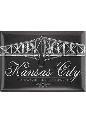 Kansas City Skyline 3x4 Metal Magnet