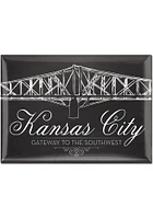 Kansas City Skyline 3x4 Metal Magnet
