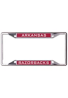 Arkansas Razorbacks Metallic Inlaid License Plate Frame - Red
