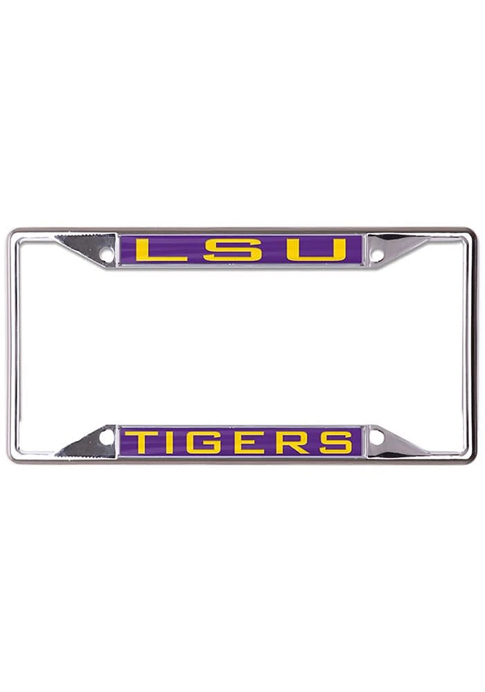 LSU Tigers Metallic Inlaid License Plate Frame - Purple