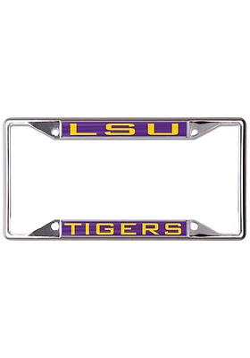 LSU Tigers Metallic Inlaid License Plate Frame - Purple