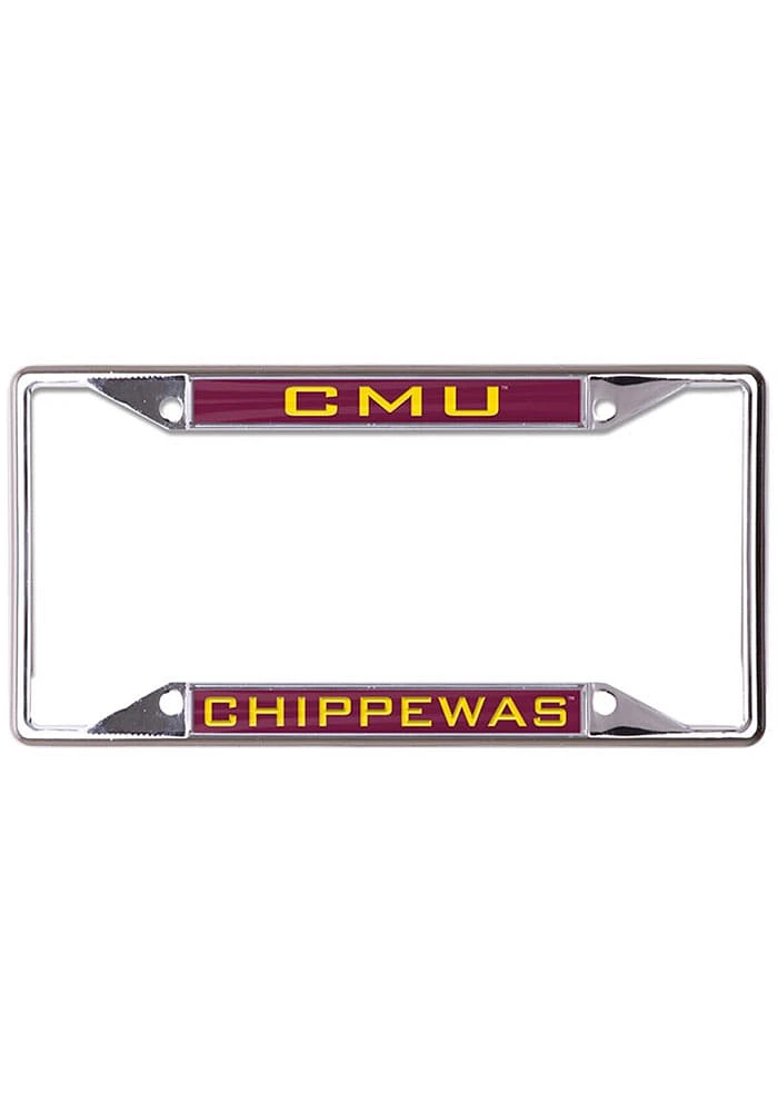 Central Michigan Chippewas Metallic Inlaid License Plate Frame - Red