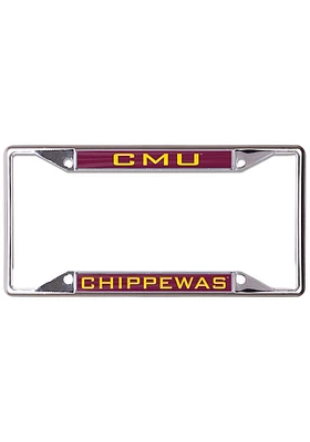 Central Michigan Chippewas Metallic Inlaid License Plate Frame - Red