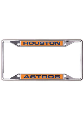 Houston Astros Metallic Inlaid License Plate Frame - Blue