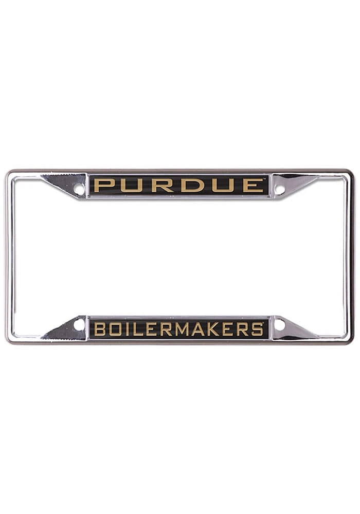 Purdue Boilermakers Metallic Inlaid License Plate Frame - Black