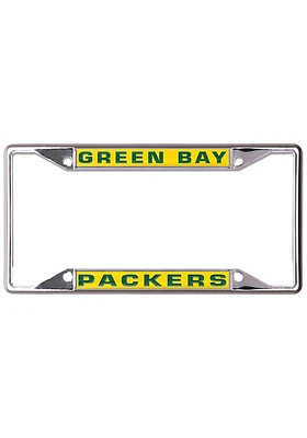 Green Bay Packers Metallic Inlaid License Plate Frame - Green