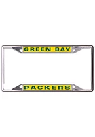 Green Bay Packers Metallic Inlaid License Plate Frame - Green