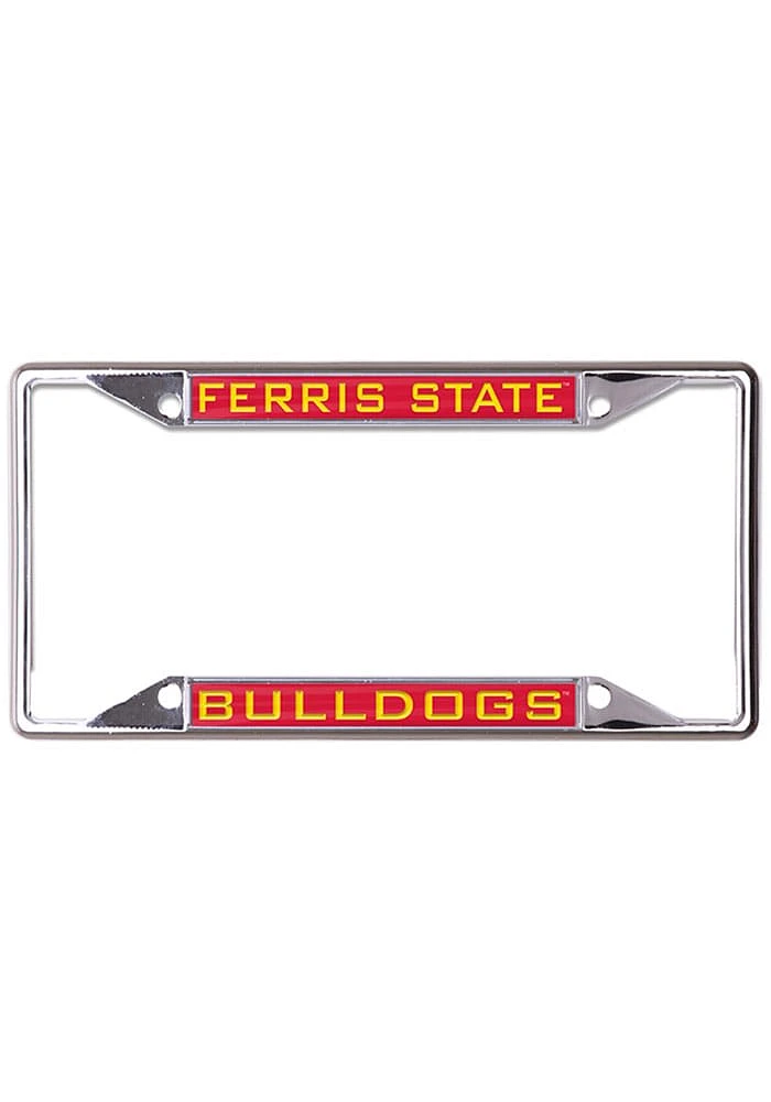 Ferris State Bulldogs Metallic Inlaid License Plate Frame - Red