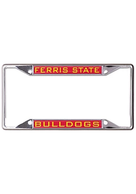 Ferris State Bulldogs Metallic Inlaid License Plate Frame - Red