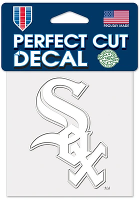 Chicago White Sox 4x4 White Auto Decal - White