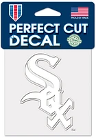 Chicago White Sox 4x4 White Auto Decal - White