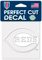 Cincinnati Reds 4x4 White Auto Decal - White