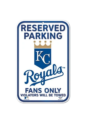Kansas City Royals Reserved Parking Sign - White