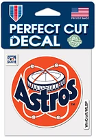 Houston Astros 4x4 Cooperstown Auto Decal - Orange