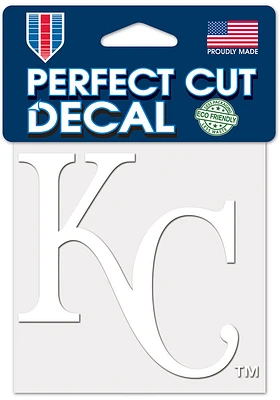 Kansas City Royals 4x4 White Auto Decal - White