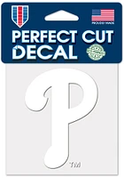 Philadelphia Phillies 4x4 White Auto Decal - White