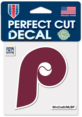 Philadelphia Phillies 4x4 Cooperstown Auto Decal - Maroon